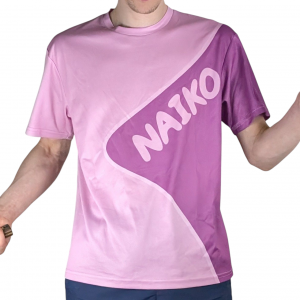 maillot de tennis de table spécial entrainement logo étoile couleur rose pastel