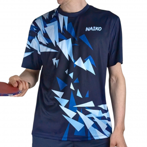 maillot tennis de table pour les style de jeux dans la maîtrise, dégradé de triangles bleu